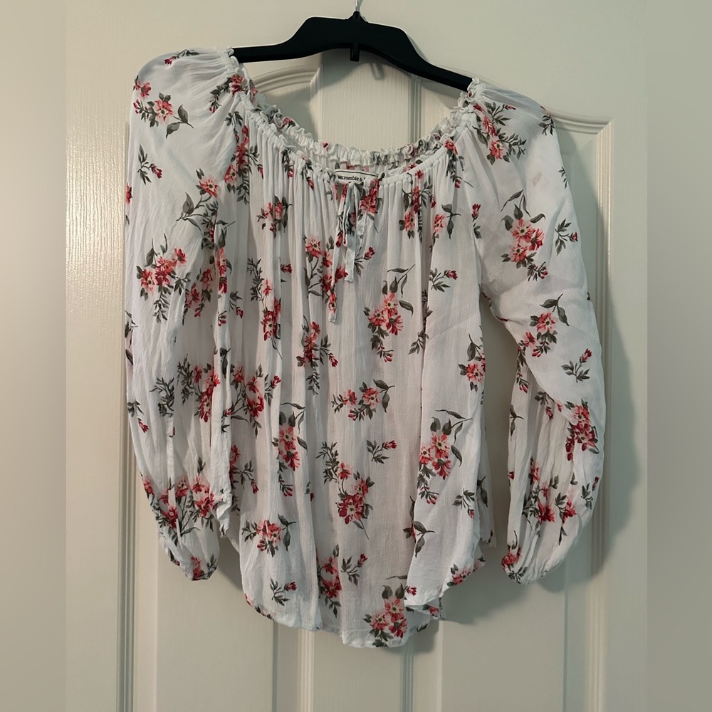 White long sleeve top